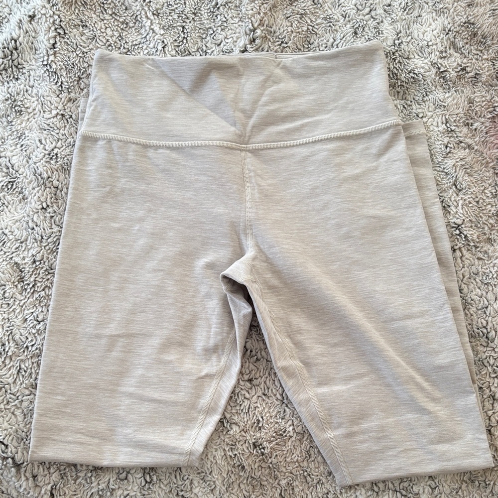 Athleta Heathered Light Gray High-Rise leggings